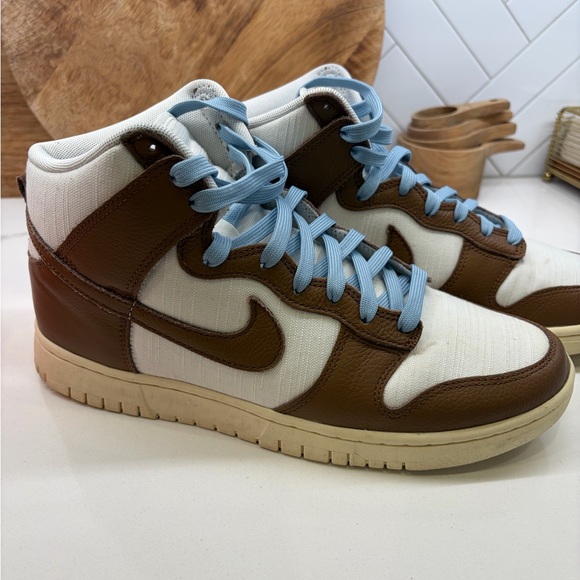 Nike dunk hi retro. Brown and white - Picture 4 of 9